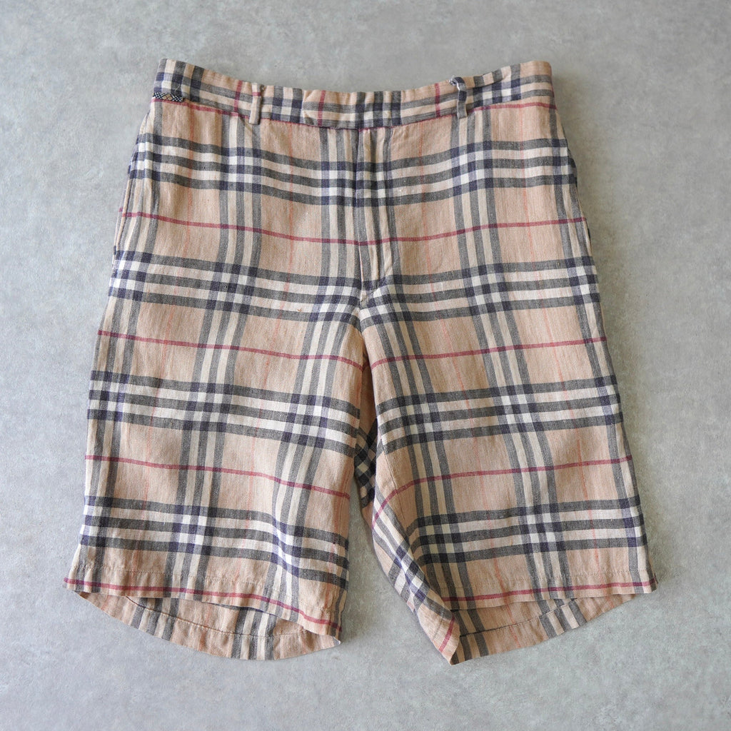Nova Check Linen Short Pants