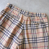 Nova Check Linen Short Pants - NEWSED