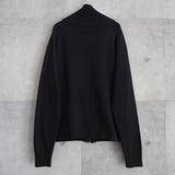Nova Check Rib Neck Zip - up Sweater - NEWSED