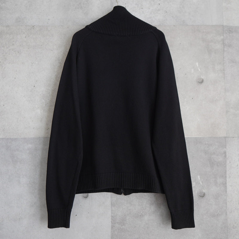 Nova Check Rib Neck Zip - up Sweater - NEWSED