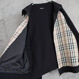 Nova Check Rib Neck Zip - up Sweater - NEWSED