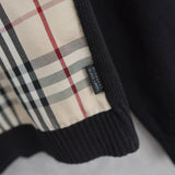 Nova Check Rib Neck Zip - up Sweater - NEWSED