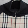 Nova Check Rib Neck Zip-up Sweater