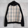 Nova Check Rib Neck Zip-up Sweater