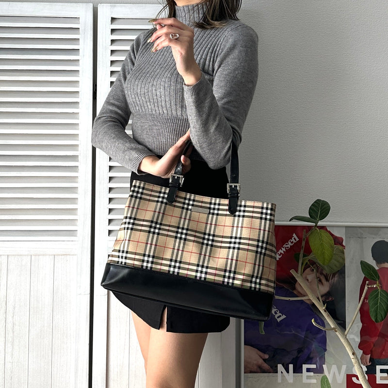 Nova Check Tote Bag - NEWSED