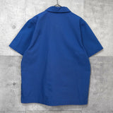 NSW TREND OVERSHIRT ナイキ ロゴ ハーフジップ 半袖シャツ ブルーメンズ - NEWSED