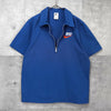 NSW TREND OVERSHIRT ナイキ ロゴ ハーフジップ 半袖シャツ ブルーメンズ