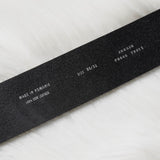 ディーゼル ロゴ レザー ベルト 80 / 32 ブラック / シルバー