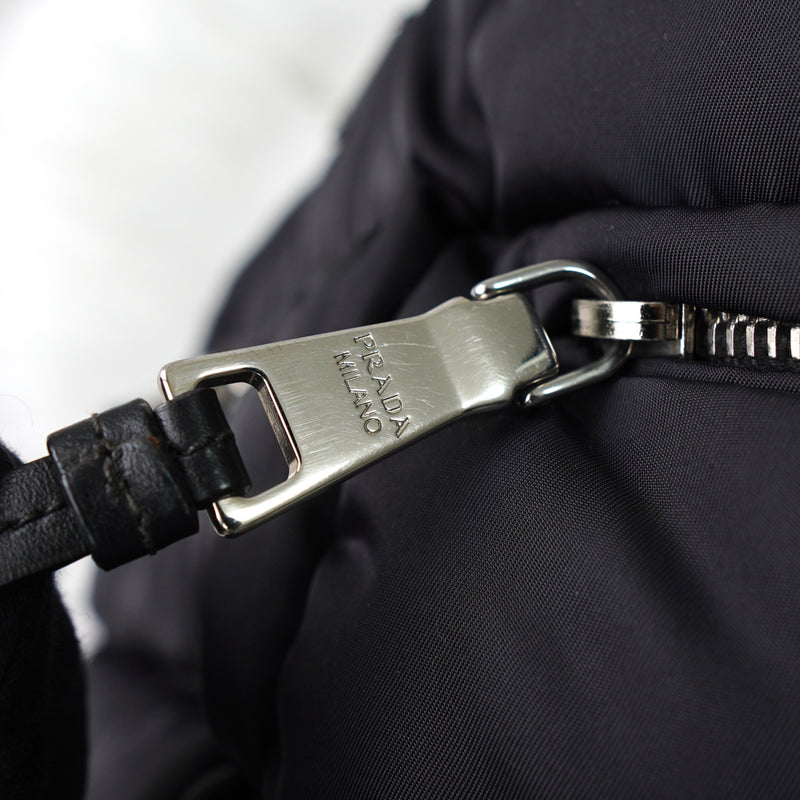 プラダ ナイロン キルティング 2way ハンドバッグ ショルダーバッグ トライアングルロゴ ブラック