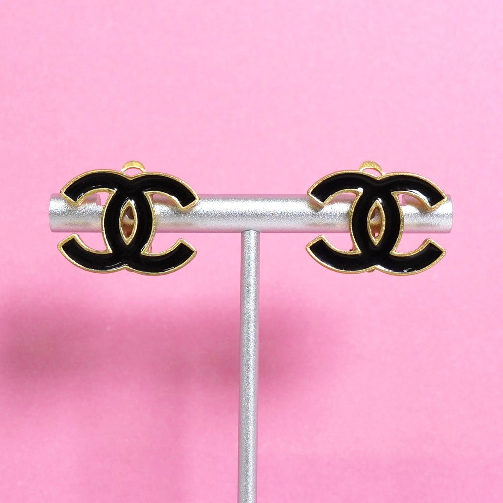 シャネル ココマーク イヤリング GP ブラック