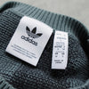 アディダス トレフォイル ビッグロゴ 総柄 ニット グレー / ブラック