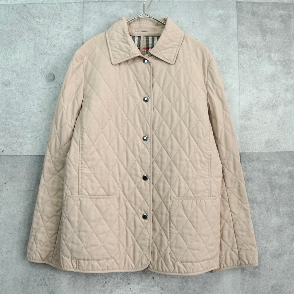 バーバリー キルティングジャケット ノバチェック裏地 ベージュ