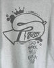 ステューシー OLD SKOOL STILL KICKIN' IT ジップアップ フーディー パーカー グレー M メンズ