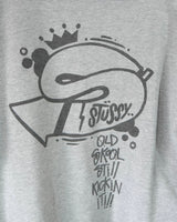 ステューシー OLD SKOOL STILL KICKIN' IT ジップアップ フーディー パーカー グレー M メンズ - NEWSED
