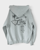 ステューシー OLD SKOOL STILL KICKIN' IT ジップアップ フーディー パーカー グレー M メンズ