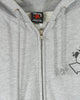 ステューシー OLD SKOOL STILL KICKIN' IT ジップアップ フーディー パーカー グレー M メンズ