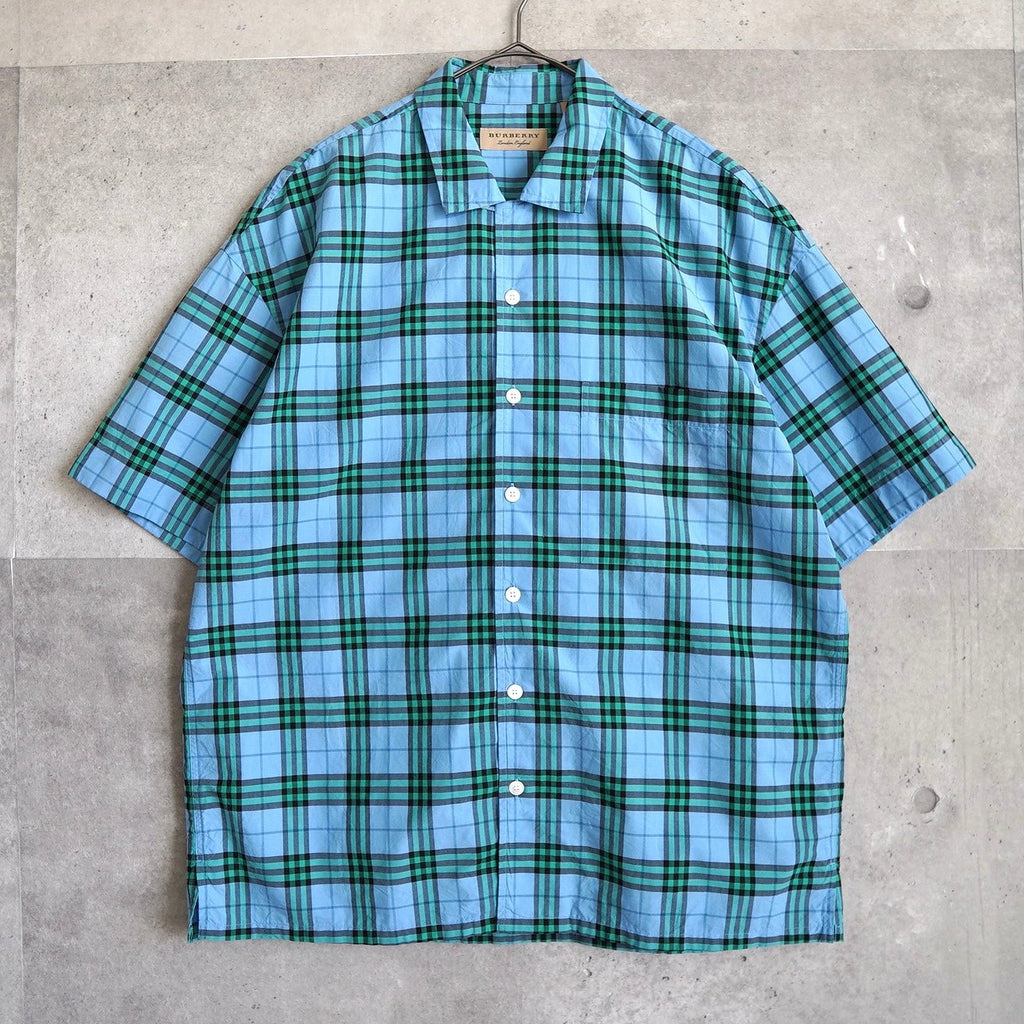 Open-collar Check Shirt