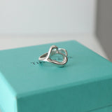 Open Heart by Elsa Peretti Silver Ring - NEWSED