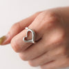 Open Heart by Elsa Peretti Silver Ring