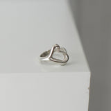 Open Heart by Elsa Peretti Silver Ring - NEWSED