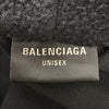 バレンシアガ OUTERWEAR ZIP UP HOODIE バックエンブロイダリー フリース パーカー ブラック 2 メンズ 未使用品