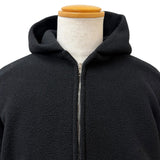バレンシアガ OUTERWEAR ZIP UP HOODIE バックエンブロイダリー フリース パーカー ブラック 2 メンズ 未使用品 - NEWSED