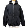 バレンシアガ OUTERWEAR ZIP UP HOODIE バックエンブロイダリー フリース パーカー ブラック 2 メンズ 未使用品
