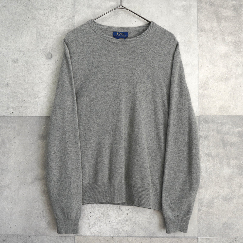 ポロ ラルフローレン ポニーロゴ ニット グレー