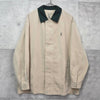 イヴ サンローラン ヴィンテージ YSLロゴ ブルゾン ジャケット ベージュ / モスグリーン