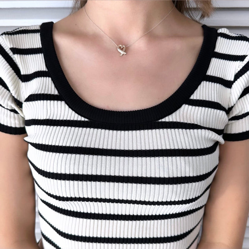 Paloma Picasso Loving Heart Silver Necklace - NEWSED