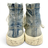 バレンシアガ PARIS HIGH TOP ダメージ加工 デニム ハイカットスニーカー インディゴブルー JP23cm レディース 未使用品 - NEWSED