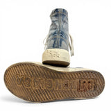 バレンシアガ PARIS HIGH TOP ダメージ加工 デニム ハイカットスニーカー インディゴブルー JP23cm レディース 未使用品 - NEWSED