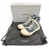 バレンシアガ PARIS HIGH TOP ダメージ加工 デニム ハイカットスニーカー インディゴブルー JP23cm レディース 未使用品 - NEWSED