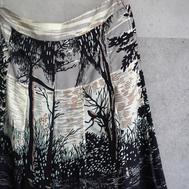 Patterned silk skirt｜Made in Italy - NEWSED