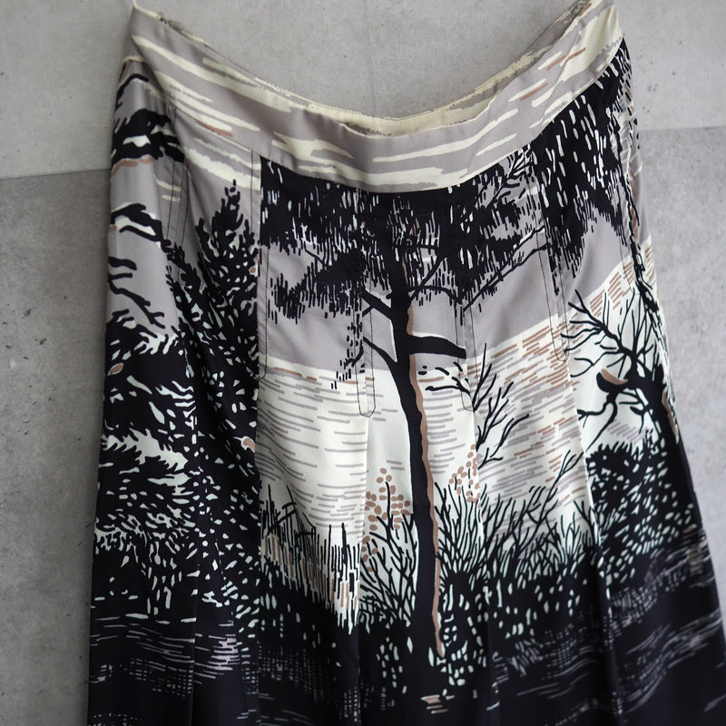 Patterned silk skirt｜Made in Italy - NEWSED