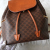 Celine Macadam 棕色穿孔 Blason PCC 皮革背包
