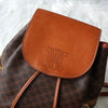 Celine Macadam 棕色穿孔 Blason PCC 皮革背包