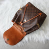 Celine Macadam 棕色穿孔 Blason PCC 皮革背包