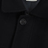 ラコステ ロゴパッチ ウールコート ミドルコート ブラック