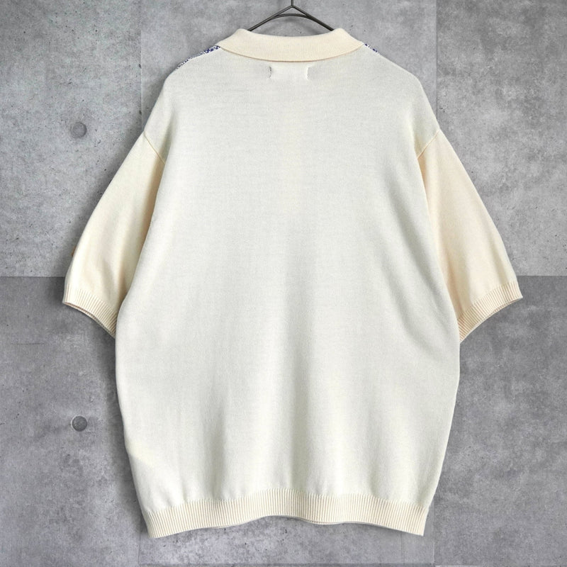 シュプリーム Plaid Knit S/S Polo 半袖 ポロニット アイボリー - NEWSED