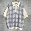 Supreme 格纹针织短袖 Polo 衫，象牙色