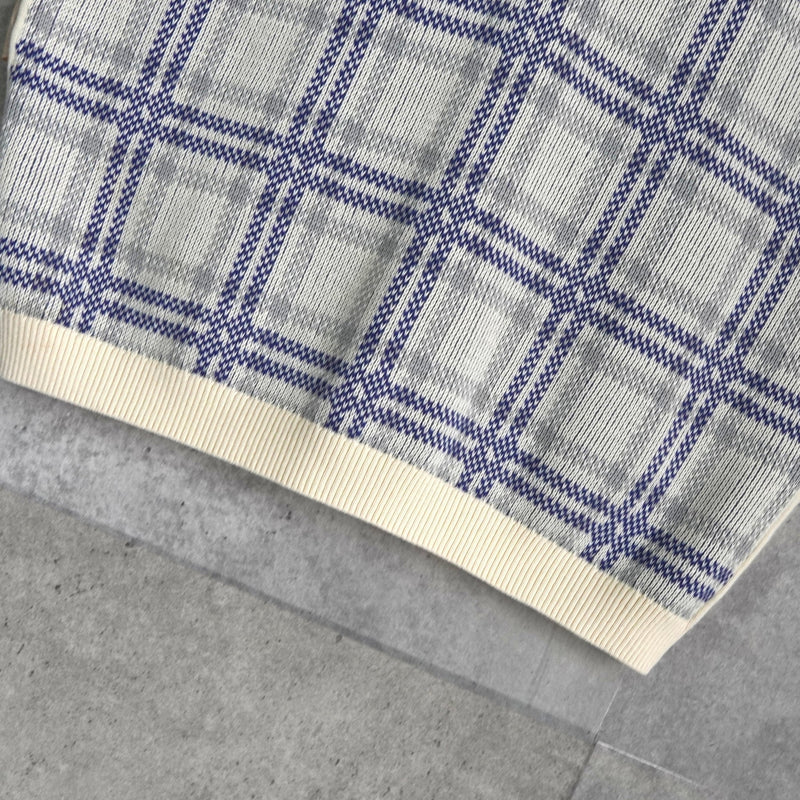 シュプリーム Plaid Knit S/S Polo 半袖 ポロニット アイボリー - NEWSED