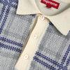 Supreme 格纹针织短袖 Polo 衫，象牙色