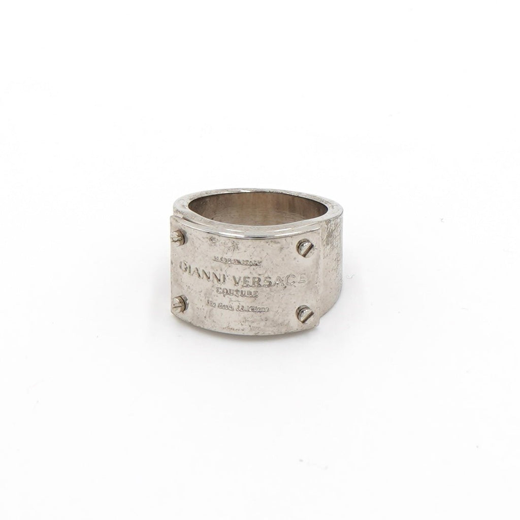 Plate Motif Silver Ring