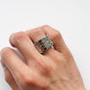Plate Motif Silver Ring