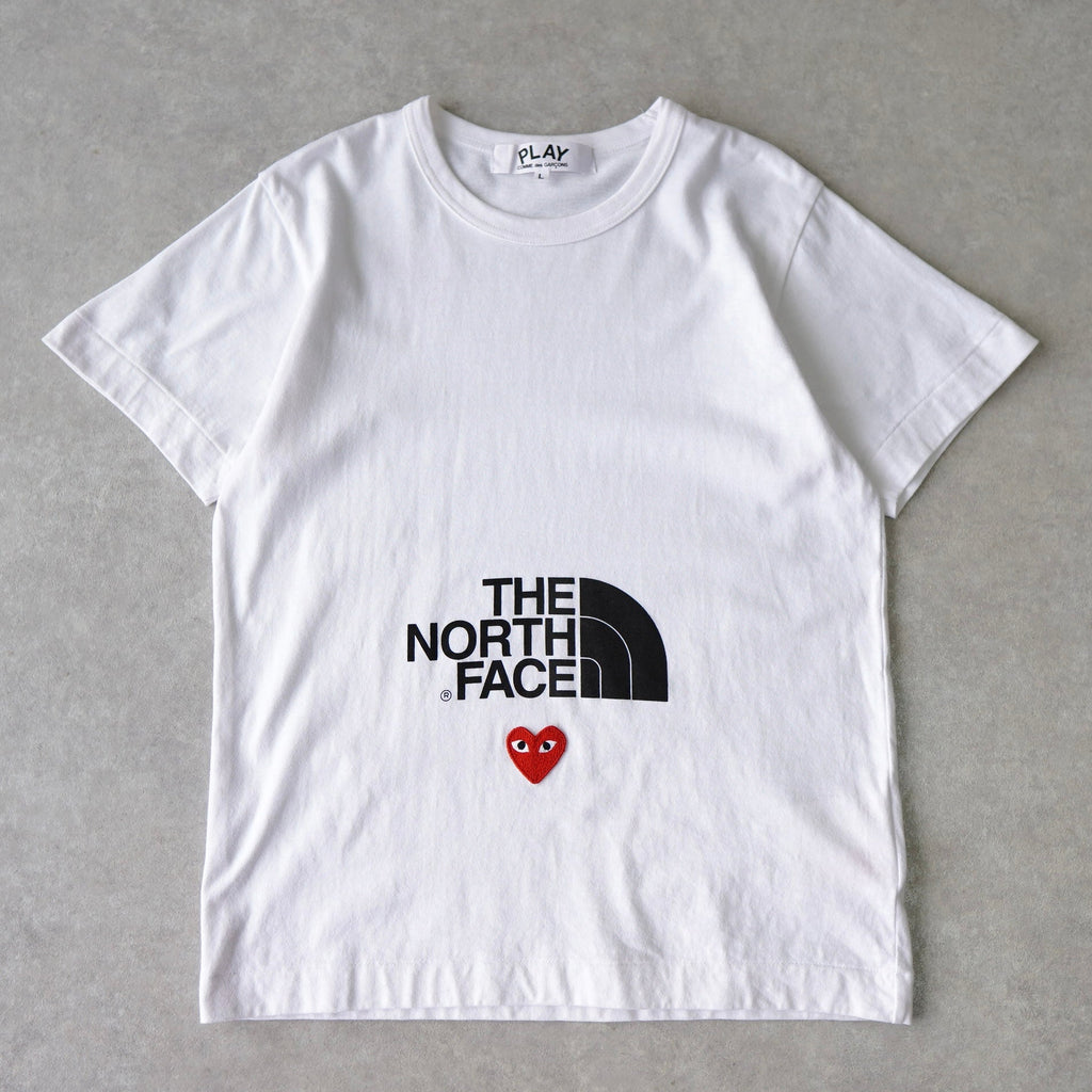 PLAY COMME des GARCONS × THE NORTH FACE Logo Patch Tee Shirt AD2020 – NEWSED