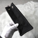 エルメス フールトゥPM キャンバス ハンドバッグ ブラック / グレー - NEWSED