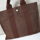 エルメス エールラインPM キャンバス ハンドバッグ ブラウン - NEWSED