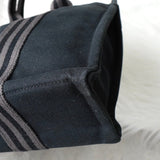 エルメス フールトゥ PM キャンバス ハンドバッグ ブラック / グレー - NEWSED