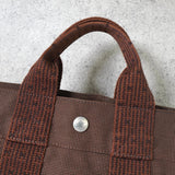 エルメス エールラインPM キャンバス ハンドバッグ ブラウン - NEWSED